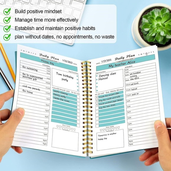 Does not apply | Office | Daily Planner Undated A5 To Do List Notebook ...